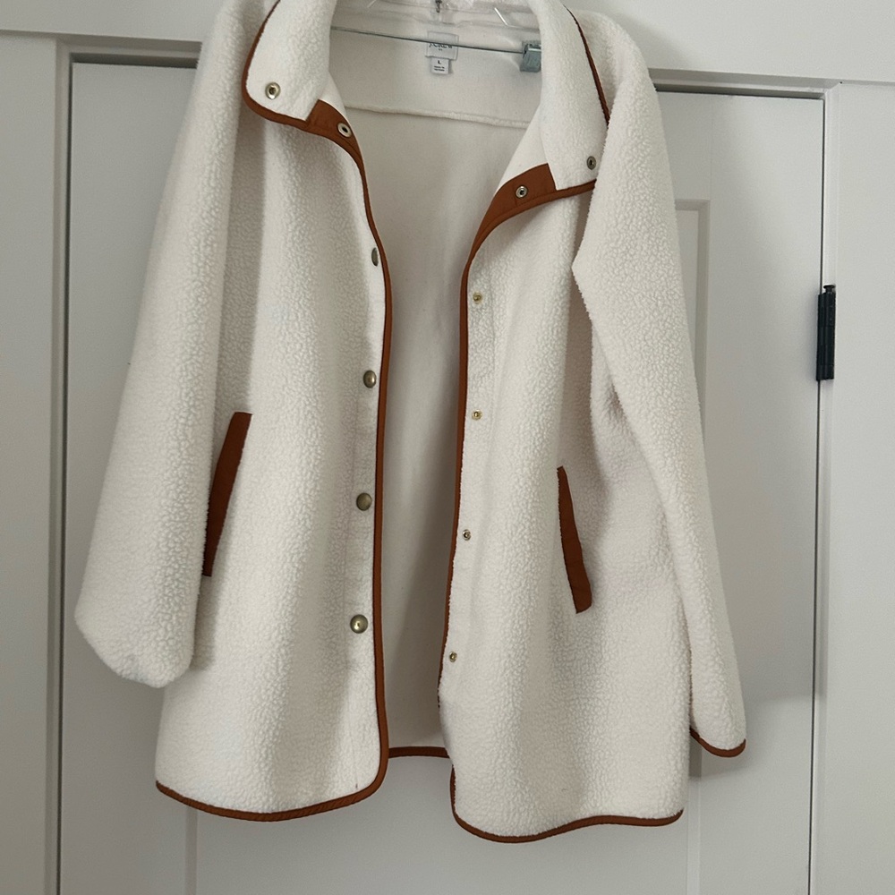 Jcrew Women's White and Brown Fleece